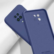 My choice Xiaomi Redmi 9T Square Silicone Hoesje - Zachte Matte Case Liquid Cover Blauw