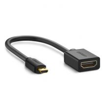 UGREEN Micro-HDMI naar 19-pin HDMI Converter Adapter Kabel - 4K 60Hz High Speed 22cm Zwart