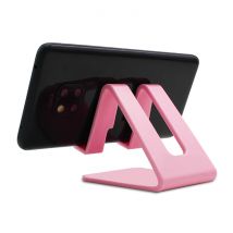 WSSHE Universele Telefoonhouder Bureau Standaard - Opening voor Oplader - Videobellen Smartphone Holder Desk Stand Roze