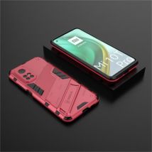 BIBERCAS Xiaomi Mi 10T Pro Hoesje met Kickstand - Shockproof Armor Case Cover TPU Roze