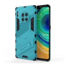 BIBERCAS Xiaomi Mi 10T Hoesje met Kickstand - Shockproof Armor Case Cover TPU Blauw