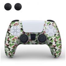 TECTINTER Antislip Hoes / Skin voor PlayStation 5 Controller met Joystick Caps - Rubber Grip Cover PS5 - Camo