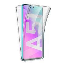 AKTIMO Samsung Galaxy A51 Full Body 360° Hoesje - Volledige Bescherming Transparant TPU Silicone Case + PET Screenprotector