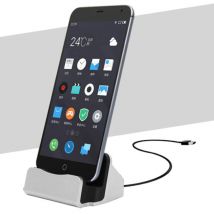 GEUMXL 5W Oplader Standaard voor USB-C - Telefoon Houder Fast Charging Zilver