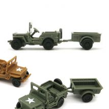 GSF 1:72 Willys MB Jeep Bouwkit - Amerikaanse Leger Wagen Plastic Hobby Doe-het-zelf Model Groen