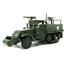 GSF 1:72 M3A1 Half-Track Jeep Bouwkit - Amerikaanse Leger Wagen Plastic Hobby Doe-het-zelf Model Groen
