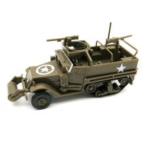 GSF 1:72 M3A1 Half-Track Jeep Bouwkit - Amerikaanse Leger Wagen Plastic Hobby Doe-het-zelf Model Bruin