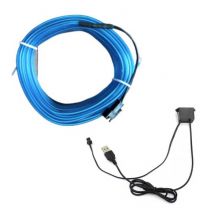 YJHSMT Neon LED Strip 3 Meter - Flexibele Verlichting Tube met USB Adapter Waterdicht Blauw