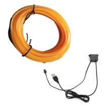 YJHSMT Neon LED Strip 2 Meter - Flexibele Verlichting Tube met USB Adapter Waterdicht Oranje