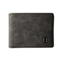 SOBU Dunne Billfold Portemonnee voor Heren - Waterdicht Creditcardhouder Munten Rits Portefeuille Zwart