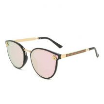 CMAOS Vintage Zonnebril Bij voor Dames - Gradient Retro Bril Eyewear UV400 Driving Shades Zwart-Goud