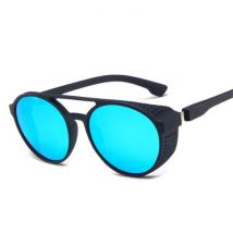 LeonLion Klassieke Punk Zonnebril voor Heren - Designer Vintage Bril UV400 Eyewear Blauw