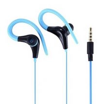 Meuyag 3.5mm AUX Oordopjes met Oorhaak - Oortjes Wired Earphones Oortelefoon Blauw