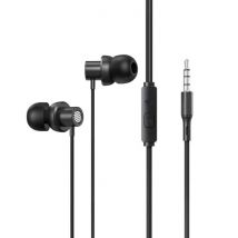 Lenovo ThinkPlus TW13 Oordopjes met Microfoon - 3.5mm AUX Oortjes Wired Earphones Oortelefoon Zwart