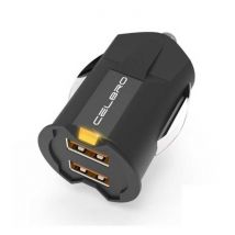 Celbro Mini Autolader met 2 Poorten 2A - Dual Port Carcharger - Zwart