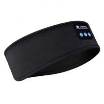 Jiansu Bluetooth Slaapmasker met Speakers - Draadloze Slaap Koptelefoon Sport Hoofdband Zwart