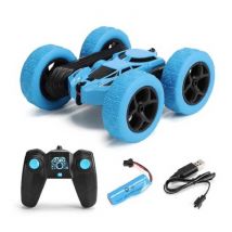 MagiDeal RC Auto met Afstandsbediening - Off Road Bestuurbaar Speelgoed Dubbelzijdige Wagen Radiografisch Blauw