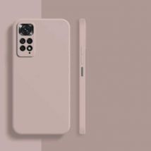 Wolfsay Xiaomi Redmi Note 11 Pro Plus Square Silicone Hoesje - Zachte Matte Case Liquid Cover Roze