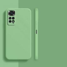 Wolfsay Xiaomi Redmi Note 10 5G Square Silicone Hoesje - Zachte Matte Case Liquid Cover Groen