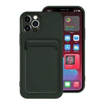 XDAG iPhone 12 Pro Max Kaarthouder Hoesje - Wallet Card Slot Cover Groen