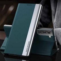 NEW DESIGN Samsung S9 Plus Magnetische Flip Case - Luxe Hoesje Cover Groen
