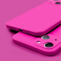 ASTUBIA iPhone 14 Plus Square Silicone Hoesje - Zachte Matte Case Liquid Cover Roze
