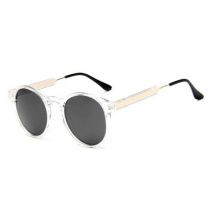 ZHM Retro Ronde Zonnebril - Gepolariseerd Driving Shades Vintage Transparant