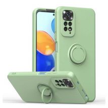 Balsam Xiaomi Mi 12 Hoesje met Ring Kickstand en Magneet - Schokbestendig Cover Case Groen