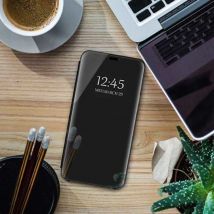Eurynome Oppo Reno 4 Smart Spiegel Flip Case Cover Hoesje Zwart