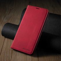 Forwenw iPhone 14 Pro Max Flip Case Portefeuille - Wallet Cover Leer Hoesje Rood