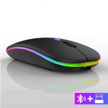 WMGW Draadloze RGB Muis - 2.4GHz / 1600DPI / Optisch / Ergonomisch / Tweehandig - Zwart