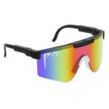 PIT VIPER Gepolariseerde Zonnebril - Fiets Ski Sport Bril Shades UV400 Regenboog