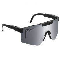 PIT VIPER Gepolariseerde Zonnebril - Fiets Ski Sport Bril Shades UV400 Grijs