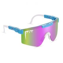 PIT VIPER Gepolariseerde Zonnebril - Fiets Ski Sport Bril Shades UV400 Blauw Roze Groen