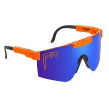 PIT VIPER Gepolariseerde Zonnebril - Fiets Ski Sport Bril Shades UV400 Oranje Blauw