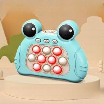 Keyvovo Pop It Spel - Fidget Toy Controller - Quick Push Anti Stress Motoriek Speelgoed Kikker Blauw