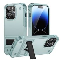Huikai iPhone SE (2022) Armor Hoesje met Kickstand - Shockproof Cover Case - Groen