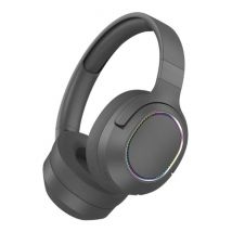 WYMECT Draadloze RGB Koptelefoon met Microfoon - Bluetooth 5.0 Wireless Headset Zwart