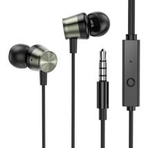 Kuulaa Oortjes met Microfoon en One Button Control - 3.5mm AUX Oordopjes Wired Earphones Oortelefoon Groen