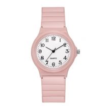 UTHAI Siliconen Horloge - Kwarts Polshorloge Voor Dames Studenten - Roze