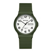 SANDA 9072 Siliconen Horloge - Kwarts Polshorloge TPU Bandje 5 ATM Waterdicht - Groen