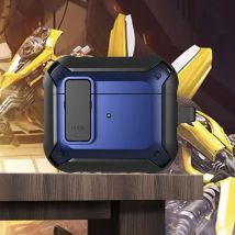 Lopnord Shockproof Hoesje voor AirPods Pro 2 - Met Slot en Karabijnhaak - AirPod Case Cover Skin - Blauw