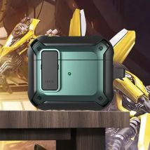 Lopnord Shockproof Hoesje voor AirPods Pro - Met Slot en Karabijnhaak - AirPod Case Cover Skin - Groen