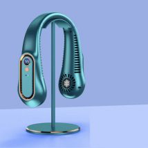 HAOYUNMA Halsventilator - USB Oplaadbaar - Draagbare Nek Bladloze Koel Ventilator - Groen