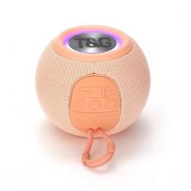 T & G TG337 Draadloze Luidspreker - 1200mAh Batterij - Bluetooth 5.3 Subwoofer HiFi TF Radio - Roze