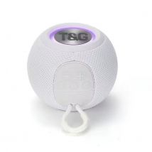 T & G TG337 Draadloze Luidspreker - 1200mAh Batterij - Bluetooth 5.3 Subwoofer HiFi TF Radio - Wit