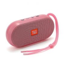 T & G TG179 Draadloze Luidspreker - 1200mAh Batterij - Bluetooth HiFi Subwoofer - Roze