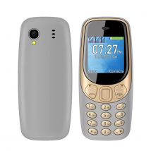 SERVO Q3308 Mini Telefoon - 1.33 inch HD Scherm - Dual SIM - 600mAh Batterij - Dumphone GSM - Grijs