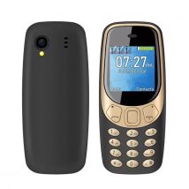SERVO Q3308 Mini Telefoon - 1.33 inch HD Scherm - Dual SIM - 600mAh Batterij - Dumphone GSM - Zwart