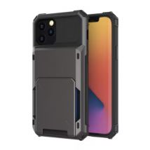 MORUDA Kaarthouder Hoesje voor iPhone 14 - Wallet Card Slot Portemonnee Flip Cover Case - Grijs
